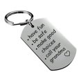 thumbnail image 4 of SDNall Be Safe Make Good Choices And Call Your Mom Stainless Steel Keychain Gift For New Driver Or Graduation Keychain, 4 of 9