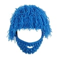 thumbnail image 1 of Gorro de punto, informal, elegante, resistente al viento, hecho a mano, pasamontañas, gorros de punto con barba para 49cm a 51cm, 1 of 9
