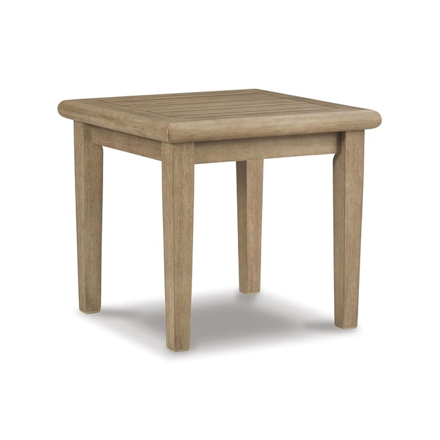 Bowery Hill Table d'Appoint Carrée Contemporaine en Bois pour Patio, Marron