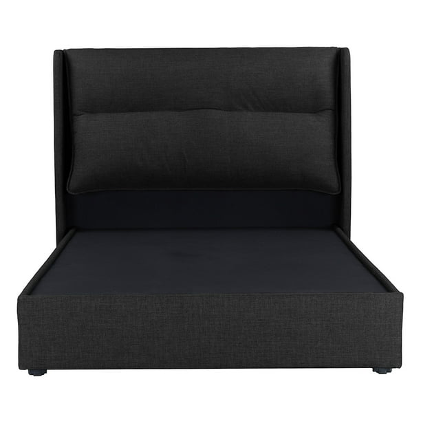 Recámara Matrimonial Becca Negro con Cabecera + Box Base Cama