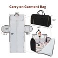 thumbnail image 7 of Women's Convertible Leather Garment Bag for Travel Foldable Hanging Suit Bag with Toiletry Pocket 20.5"x38" Size Shoe Compartment &-Wrinkle Business & Wedding Use, 7 of 7