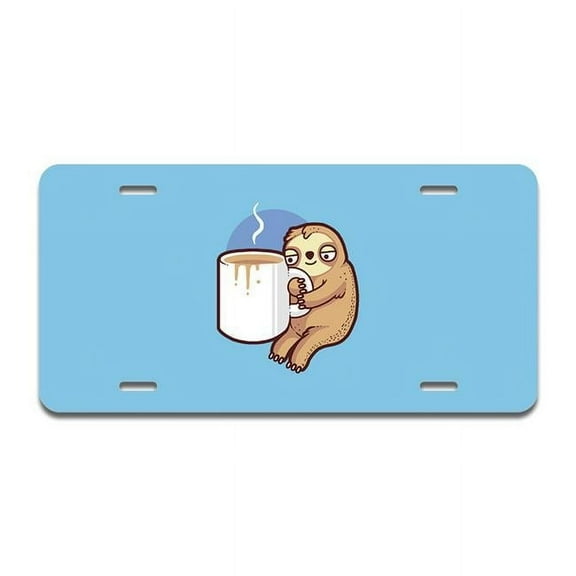 SignMission A-LP-03-263 Good Morning Sloth Aluminum License Plate