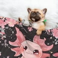 thumbnail image 3 of Yiaed Chibi Axolotl Sakura Fantasy Print Dog Blankets-Cat Blanket Washable for Couch Protection,Puppy Blanket, Soft Plush Reversible Throw Furniture Protector-Large, 3 of 8