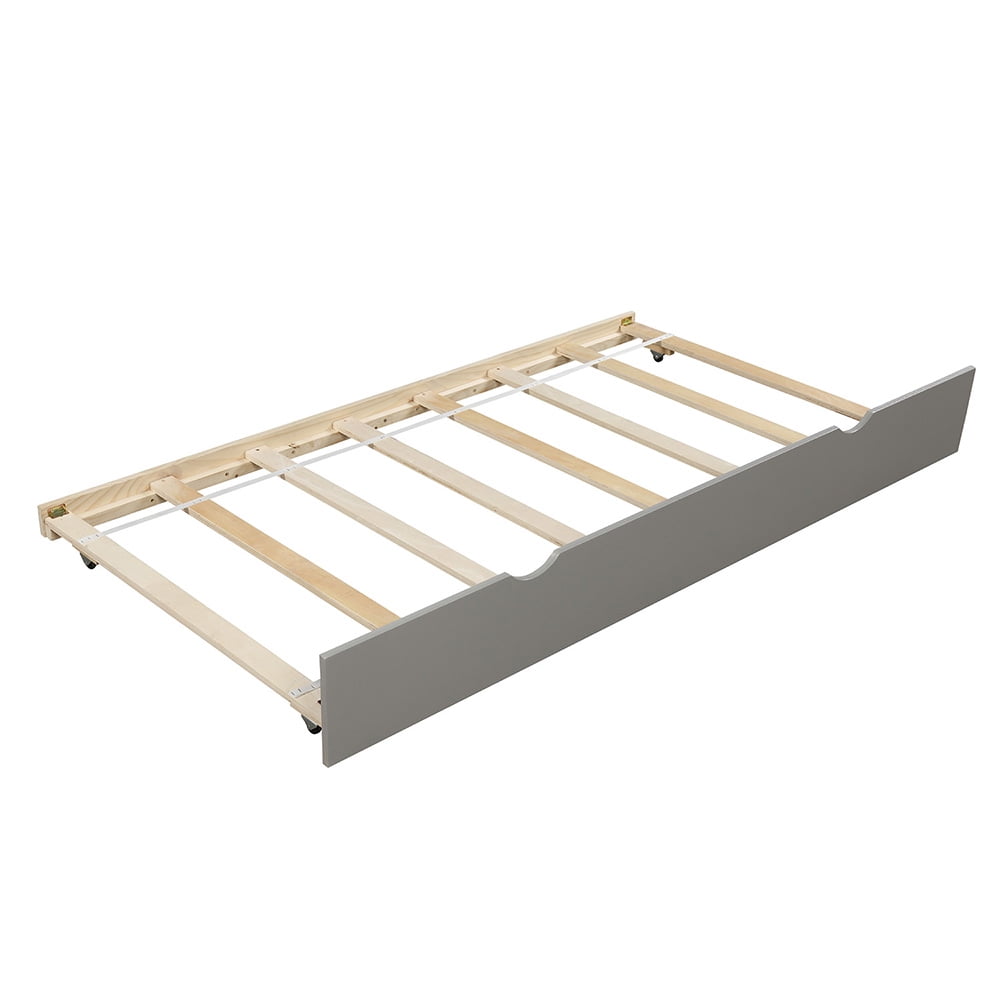Lowestbest Extending Daybed, Wooden Daybed with Trundle Lowestbest Extending Daybed, Wooden Daybed with Trundle