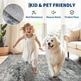 thumbnail image 4 of Modern Abstract Runner Rug – Washable, Mark Resistant, Non-Slip, Low Pile, Soft Carpet for Hallway, Kitchen, Laundry, Bedroom – Easy Clean, Grey, 2x6ft (61x183cm), USA Stock, 4 of 7