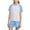 Blue, variant on Riecok Workout Sets for Girls Quick Drying Short Sleeve T Shirt Shorts Summer 2 Piece Short Sets Sportwear Tracksuit