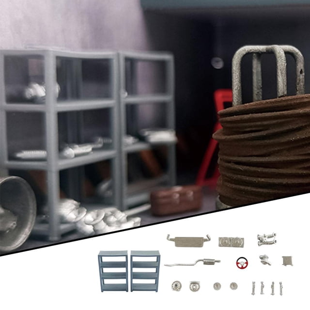Estante de Mercancías Capas Yotijar para Garaje 1/64 Accesorios para Coche Juguetes Decoración de Diorama