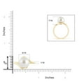 thumbnail image 4 of ANGARA South Sea Cultured Pearl Solitaire Bypass Ring in 14K Yellow Gold for Women | June Birthstone, Birthday, Anniversary, Jewelry Gift for Women | Pearl Ring, 4 of 7