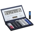 thumbnail image 2 of Folding Display Calculator (Portable Business Accountant, Voice Assistant), Type C, 12-Digit Folding Voice Calculator, Battery Powered For Business And Learnerss, Meiiso, 2 of 9