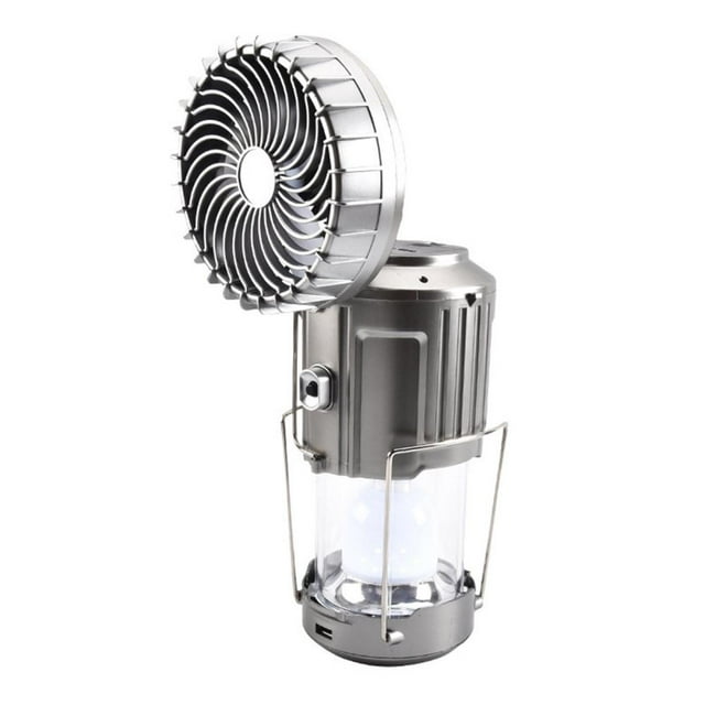 Feltree 6-in-1 Solar Rechargeable Camping Lantern with Cooling Fan, Bluetooth Speaker & LED Light Outdoor Portable Weatherproof Gear