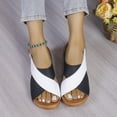 thumbnail image 6 of Willtoo Women's Contrast Color Flat Orthopedic Sandals 2026, Crisscross Strap Open Toe Summer Shoes, Comfortable Orthopedic Sandals, 6 of 6