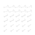 thumbnail image 2 of MesaSe 60 Pcs Anneau de Nez Médical Invisible Clou de Nez Clair Transparent Clou de Nez (Forme en S Forme Courbée et Forme Droite pour Chacun 20, 2 of 9