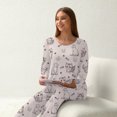 thumbnail image 6 of MINTREUS Women's Pajama Set Long Sleeve Sleepwear Ladies Soft Pjs Lounge Sets, 6 of 6
