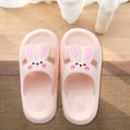 thumbnail image 1 of Zapatillas de dibujos animados Mujer Suave absorción de impactos Cómodo Suela gruesa Sandalias de dibujos animados Almohada Diapositivas , Rosa 36-37 Salvador Pantuflas Conejo Punta Abierta, 1 of 10
