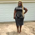 thumbnail image 3 of HAHDAXIA Femmes Mode Peplum Bodycon Manches Courtes Arc Club Volants Crayon Partie Robe, 3 of 3