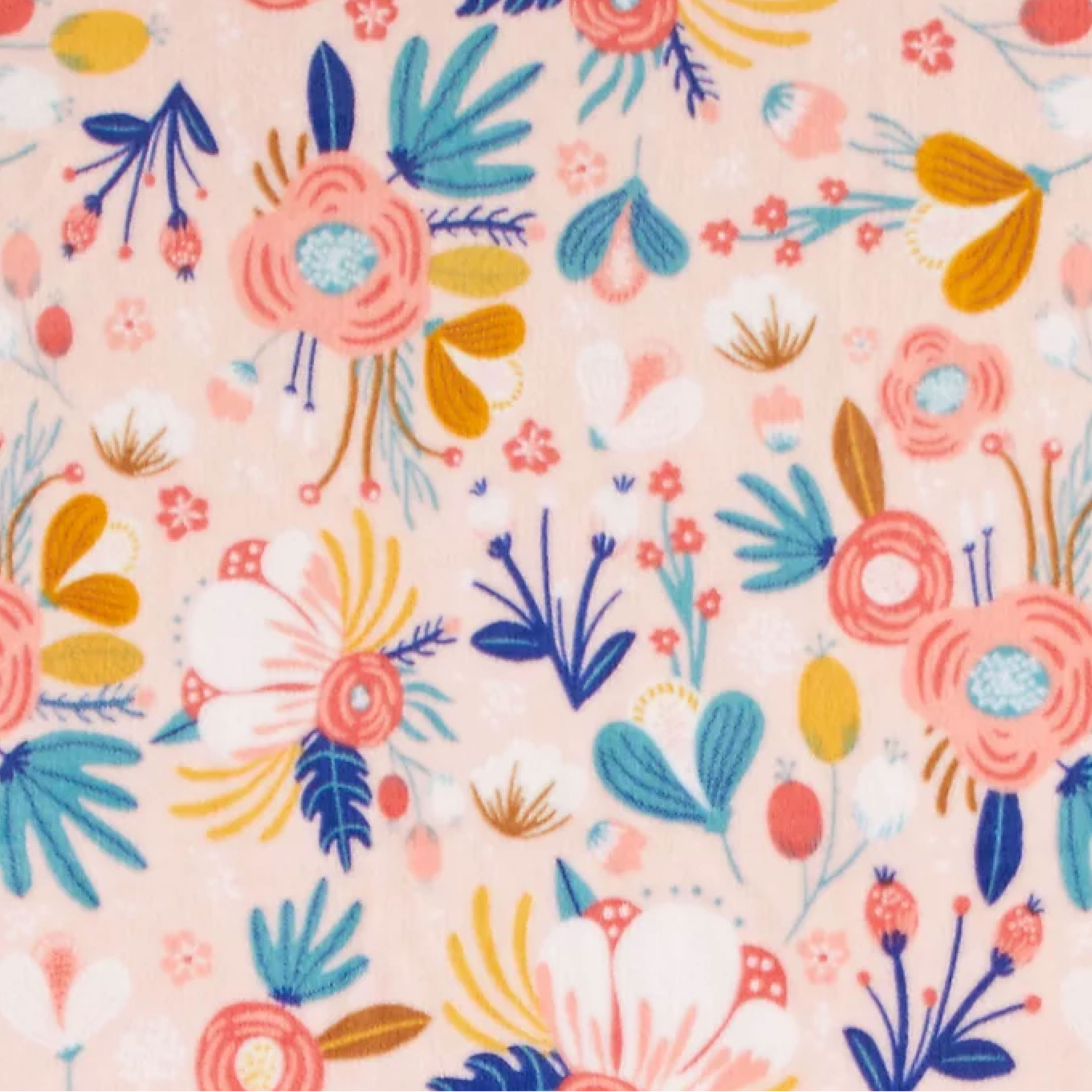 Mainstays Pink Floral Cozy Plush Throw Blanket 50" x 60"