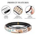 thumbnail image 2 of XMXT Bohemian Decor Abstract Flower Steering Wheel Cover, Elastic Non-Slip Universal Fit Car Decor Accessories Protector for Auto SUV Trucks, 2 of 8