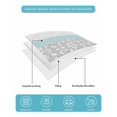 thumbnail image 5 of Quilts Twin Size, Aqua Grey Soft Comforter Bedding Set for Bed, Chic Garden Floral Stripe Embroidery Design Lightweight Quilted Bedspread with Pillow Cover(2 Pieces) for All Season, 68x86 Inch, 5 of 6