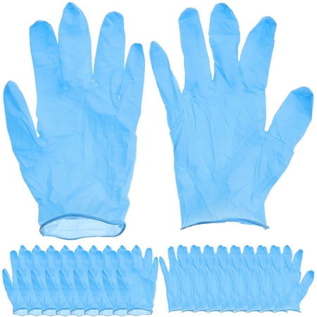 

Etereauty 50pcs Disposable Nitrile Gloves Oil Proof Waterproof Multipurpose Cleaning Washing Gloves - Size XL (Blue)