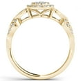 thumbnail image 3 of 1/2 Carat T.W. Diamond Criss-Cross Shank Cluster Halo 10kt Yellow Gold Engagement Ring, 3 of 5