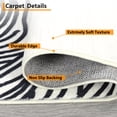 thumbnail image 4 of Washable Area Rugs 9x12, Non-Shedding Super Soft Carpet with Nonslip Backing, Geometric Striped Modern Rug for Living Room, Black/Beige, 4 of 9