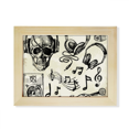thumbnail image 1 of l Headset Music Instrument Pattern Desktop Photo Frame Picture Art Decoration Painting 6x8 inch, 1 of 3