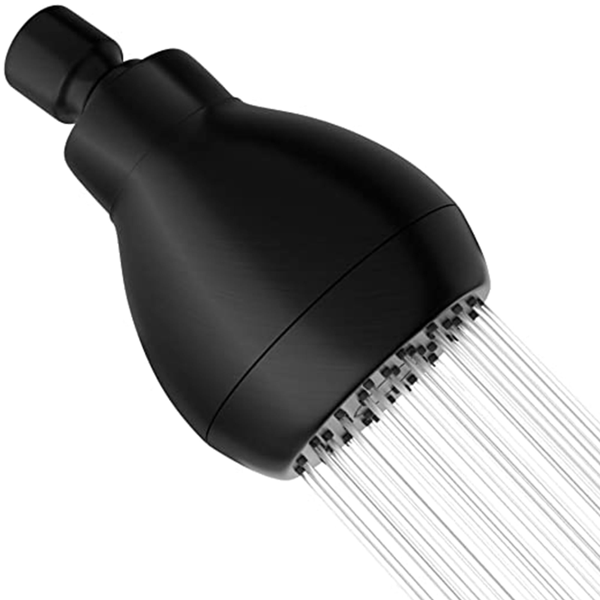 Exclusive Home Goods High Pressure Shower Head with Shower Arm, 2.5 GPM Matte Black