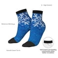 thumbnail image 6 of Naloa Blue Christmas With Snowflakes Ankle Socks for Women Non Slip Socks No Show Socks Classic Low Cut Casual Socks Casual Socks, 6 of 7