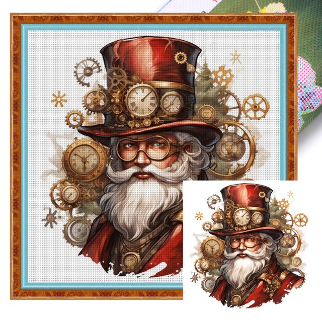 Hilo Algodón Ecológico Bordado Punto Cruz Hombre Steampunk Con 11CT 40x40cm