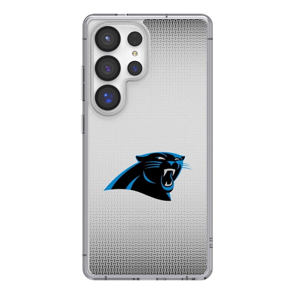 Carolina Panthers Linen Logo Galaxy Clear Case