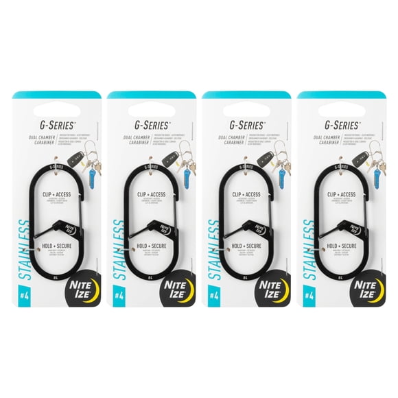 Organizador de Llaves Doble Cámara con Mosquetón Nite Ize G-Series Paquete de 4