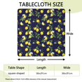 thumbnail image 2 of Yellow Lemon Fruits DarkBlue Pattern Square Fitted Tablecloth with Elastic Edge,Square Table Cover,Washable Elastic Table Cover for Home Kitchen Party Decor 36"x36", 2 of 6