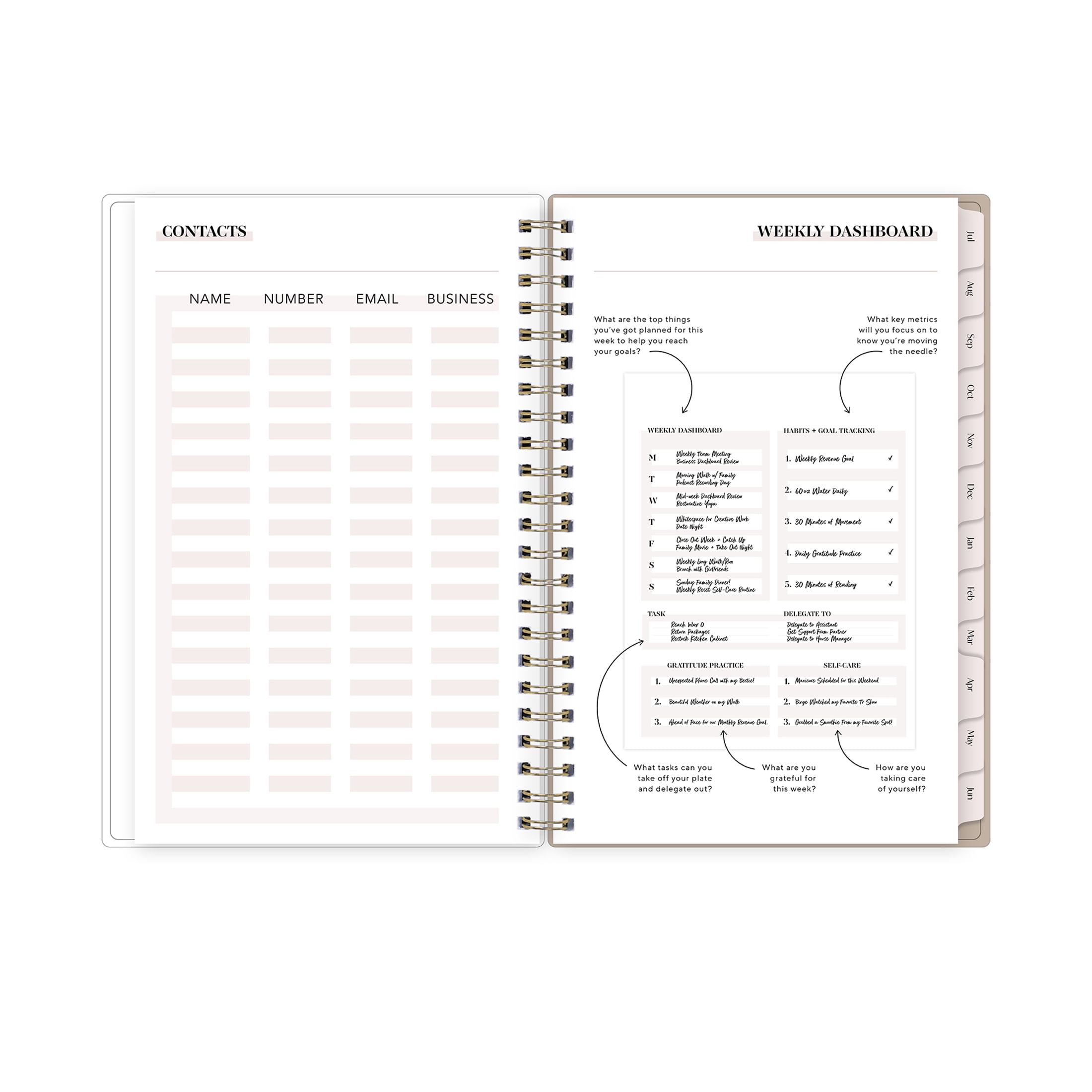 Bossbabe for Blue Sky Monthly Weekly Planner, 5" x 8", Wanisa 15-Month (April 2026 - June 2027)