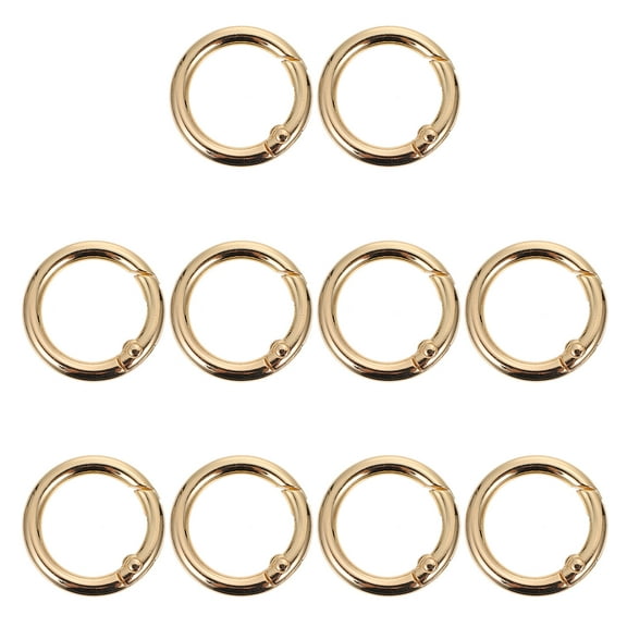 SENSETH 10pcs Round Carabiner Key Ring Snap Hooks Handbag Accessories