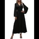 thumbnail image 1 of Vestido Holgado Informal con Escote en V, Corte A, Larga y Abertura Alta para Mujer. Negro XXL, 1 of 7
