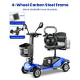 thumbnail image 4 of 4 Wheel Powered Mobility Scooters, Foldable Travel Scooter with LED Headlights, Basket and 360° Rotatable Thick Seat, 12.5 Miles Range, Electric Scooters for Seniors, Red, 4 of 7