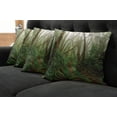 thumbnail image 2 of Ambesonne Tropical Throw Pillow Cover 4 Pack, Exotic Jungle Forest, 20", Green Brown, 2 of 6