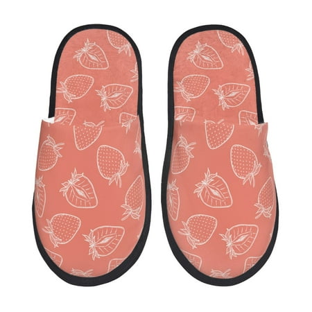 

Slippers for Women/Men - cartoon Strawberry Artistic Soft Plush Warm Slip-on Slippers House Slippers Indoor House Shoes