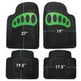 thumbnail image 5 of FH Group Trimmable ClimaProof Rubber Floor Mats With Footprint Design Green/Black – Full Set, 5 of 6