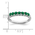 thumbnail image 2 of Primal Gold 10 Karat White Gold Created Emerald and Diamond 7-stone Ring, 2 of 3