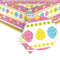 thumbnail image 2 of Easter Tablecloth Chick Rabbit Easter Egg Print Waterproof Disposable Tablecloth for Spring Easter Party Decoration, Style 01, 137*274CM, 2 of 6