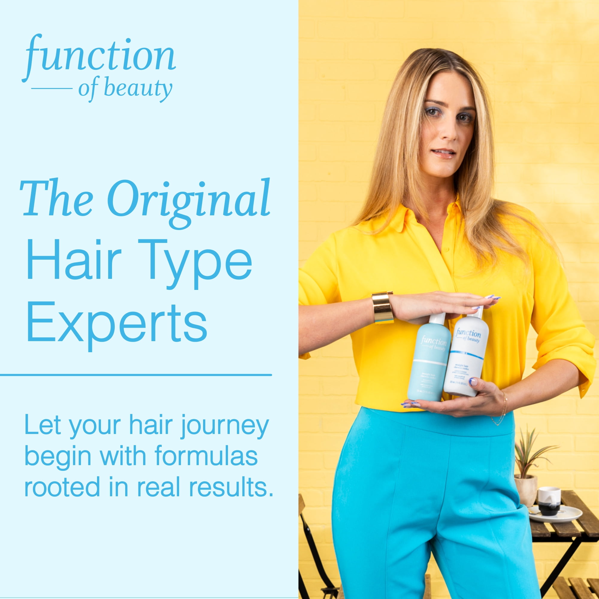 Function of Beauty Custom Straight Hair Shampoo Base with Coconut Water, 11 fl oz