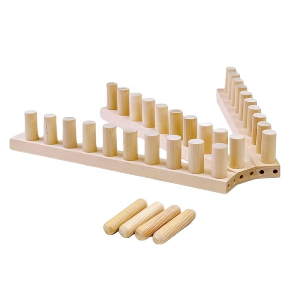 BESTSKY Chunky Knitting Blanket Loom Wooden Peg Frame Weaving Loom Sturdy Yarn Craft