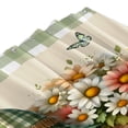 thumbnail image 5 of LVRLVR Gnome Shower Curtain & Rug Set, Green Gingham Floral Fabric, 70.8×70.8, 5 of 9