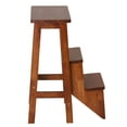 thumbnail image 3 of Cortesi Home Druzi Stepstool 3 in 1 Design, Barstool, Stepstool, Ladder, Oak Color, 3 of 9