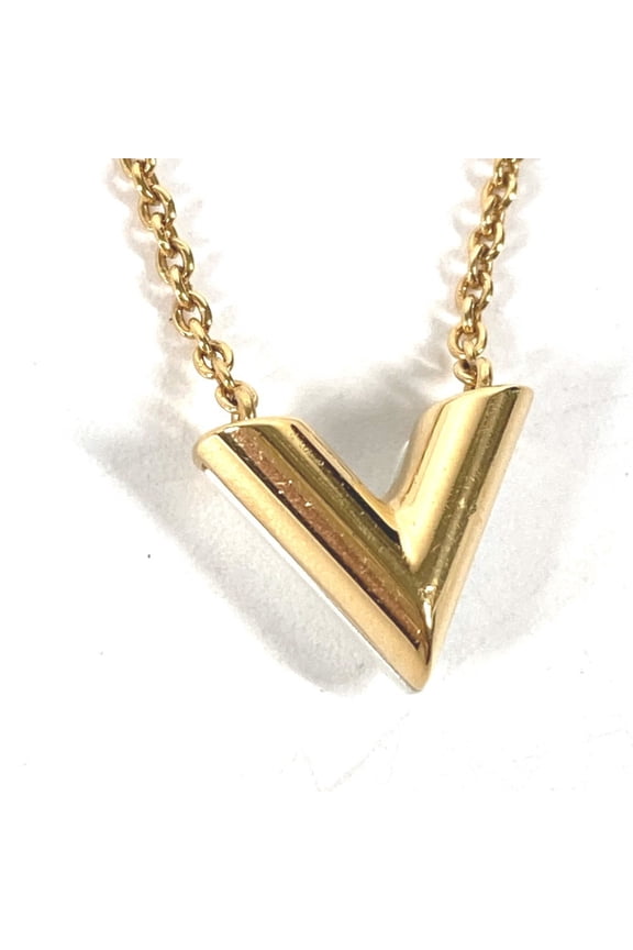 Pre-Owned LOUIS VUITTON M69618 Chain Essential V Pearl Accessory Necklace Metal... (Good)