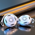 thumbnail image 3 of Bluetooth-Compatible 5.2 Auriculares Auriculares Cancelación Auriculares Portátil Control de volumen Manos Libre Audio Audio Auriculares Computadora Blanco Methold EL022513-02B, 3 of 7