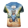 thumbnail image 2 of Happy Father's Day Pitbull Playing Basketball with Best Dad Jersey All Over Print 3D Shirt Unisex Merch Terrier Dog Lover - 13006, 2 of 6