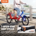 thumbnail image 2 of VEVOR Triciclo plegable para adultos, triciclo plegable para adultos de 20 pulgadas y 7 velocidades, bicicleta de crucero de 3 ruedas de acero al carbono con canasta grande y asiento ajustable, 2 of 9