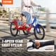 thumbnail image 2 of VEVOR Triciclo plegable para adultos, triciclo plegable para adultos de 20 pulgadas y 7 velocidades, bicicleta de crucero de 3 ruedas de acero al carbono con canasta grande y asiento ajustable, 2 of 9